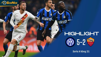 Highlight: Inter 5-2 AS Roma | Serie A Vòng 31