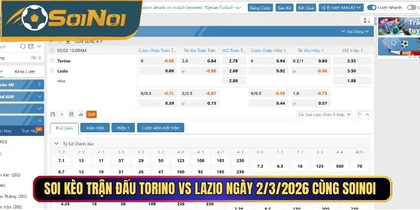 Soi Kèo Torino vs Lazio Vòng 27 Serie A – Bí Mật Kèo Châu Á