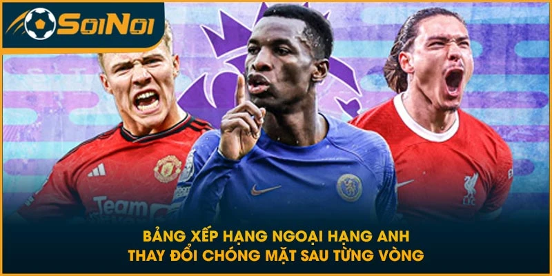 Bảng xếp hạng Ngoại Hạng Anh thay đổi chóng mặt sau từng vòng