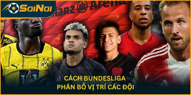 Cách Bundesliga phân bố vị trí các đội