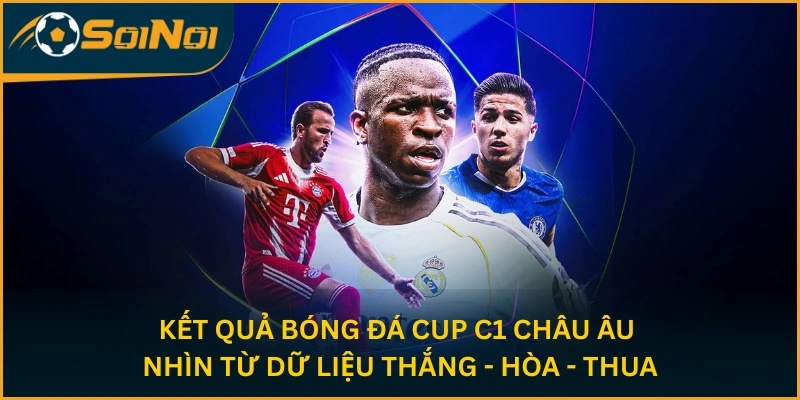 Kết quả bóng đá Cup C1 Châu Âu nhìn từ dữ liệu thắng - hòa - thua