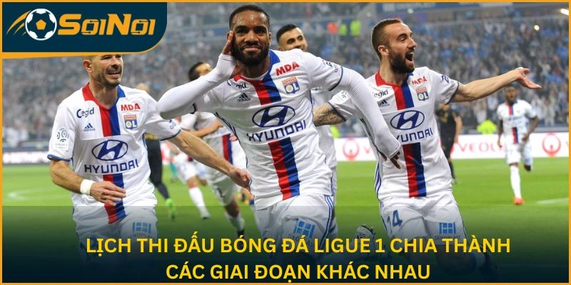 Lịch thi đấu bóng đá Ligue 1 chia thành các giai đoạn khác nhau