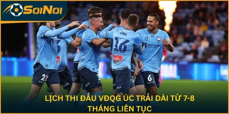 Lịch thi đấu VĐQG Úc trải dài từ 7-8 tháng liên tục