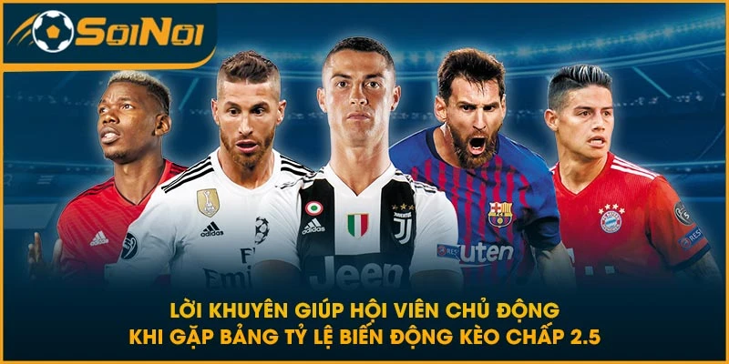 Lời khuyên giúp hội viên chủ động khi gặp bảng tỷ lệ biến động kèo chấp 2.5