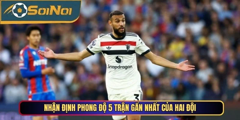 Nhận định phong độ 5 trận gần nhất của Manchester United vs Crystal Palace