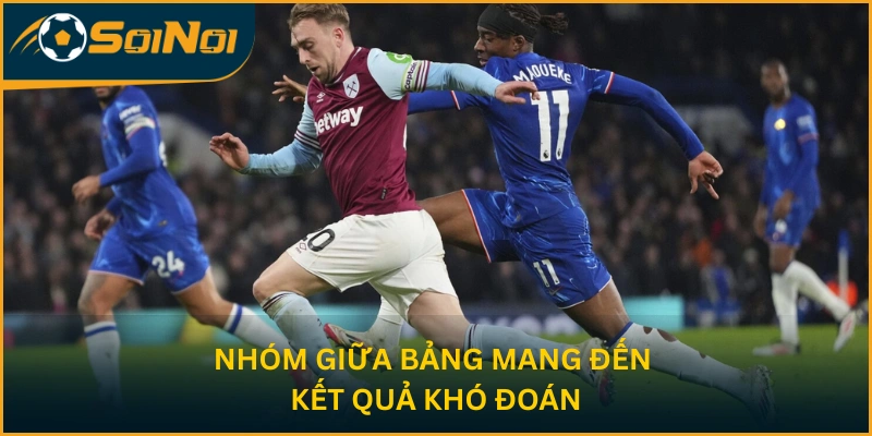 Nhóm giữa bảng mang đến kết quả khó đoán