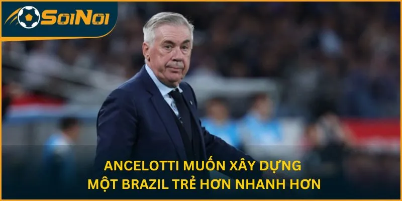 Ancelotti muốn xây dựng một Brazil trẻ hơn nhanh hơn