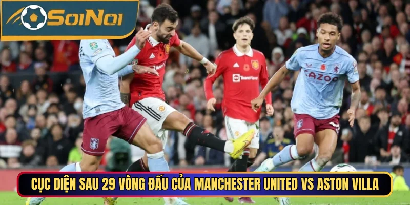Cục diện sau 29 vòng đấu của Manchester United vs Aston Villa