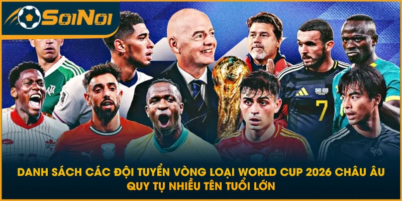 Danh sách các đội tuyển vòng loại World Cup 2026 Châu Âu quy tụ nhiều tên tuổi lớn
