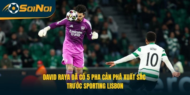 David Raya đã có 5 pha cản phá xuất sắc trước Sporting Lisbon