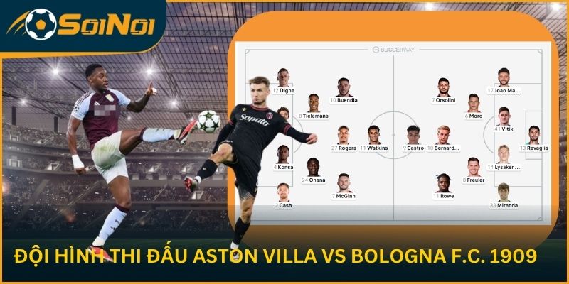 Đội hình thi đấu của Aston Villa vs Bologna F.C. 1909