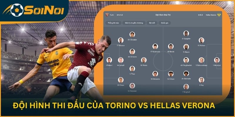 Đội hình dự kiến của Torino vs Hellas Verina