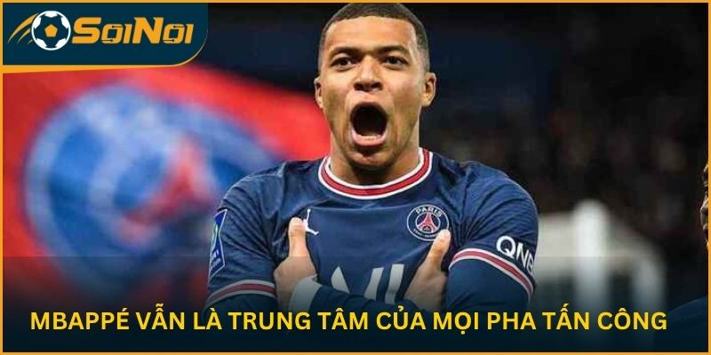 Mbappé vẫn là trung tâm của mọi pha tấn công