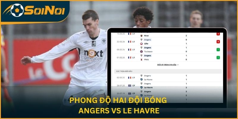 Phong độ của hai đội bóng Angers vs Le Havre