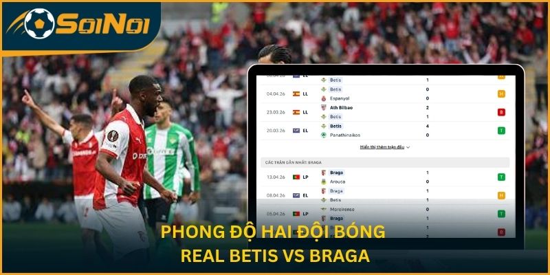 Phong độ ha đội bóng Real Betis vs Braga