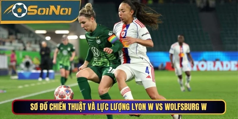 Sơ đồ chiến thuật và lực lượng Lyon W vs Wolfsburg W